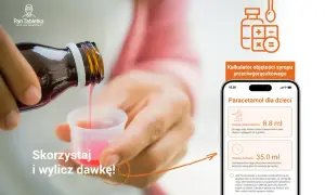 Aplikacja pomaga obliczyć dawkę leku, np. ile ibuprofenu na kg wagi dziecka.